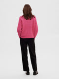 Lulu Ls Knit Short Cardigan - Fuchsia Purple