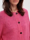 Lulu Ls Knit Short Cardigan - Fuchsia Purple