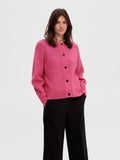 Lulu Ls Knit Short Cardigan - Fuchsia Purple