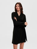 Patricia Ls Short Wrap Dress - Black