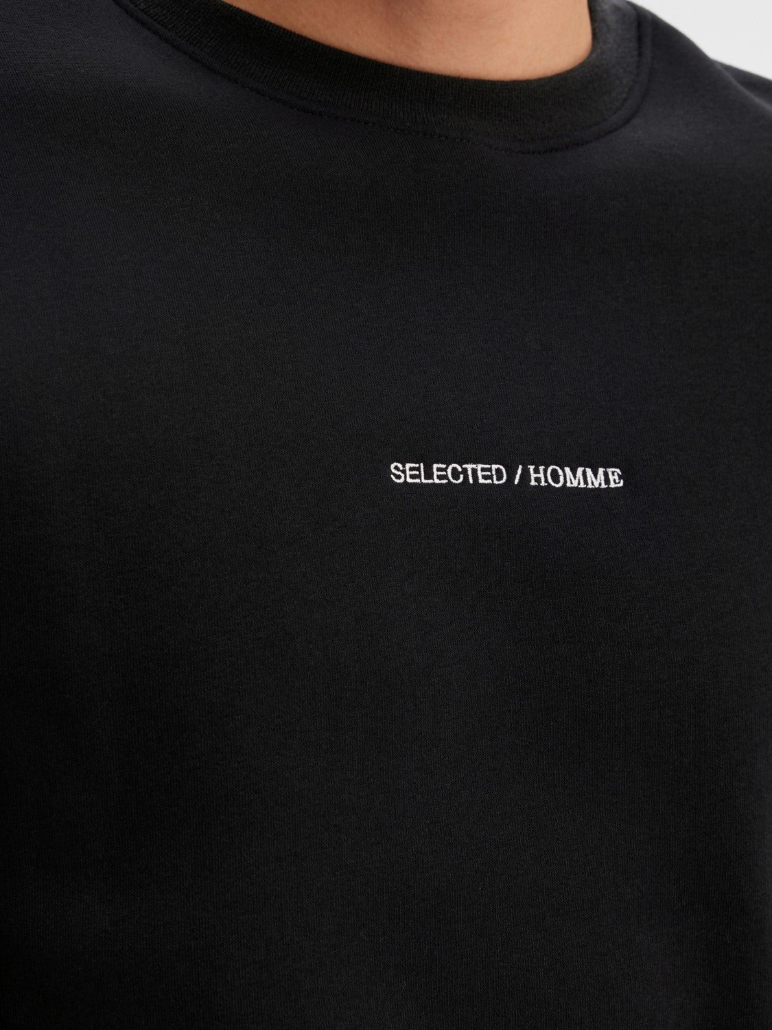 Hankie Logo Crew Neck Sweat W - Black
