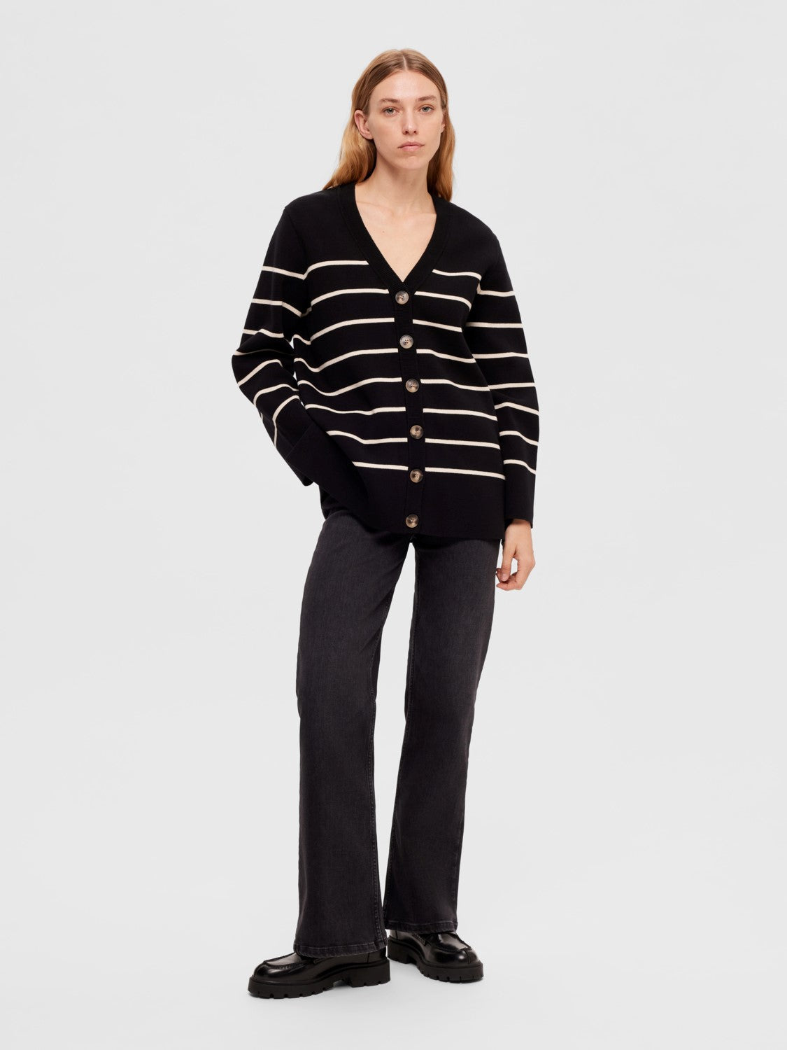 Liva LS Long Knit Cardigan - Black