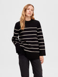 Liva LS Long Knit O-Neck - Black