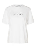 Vilja SS Printed Tee - Bright White