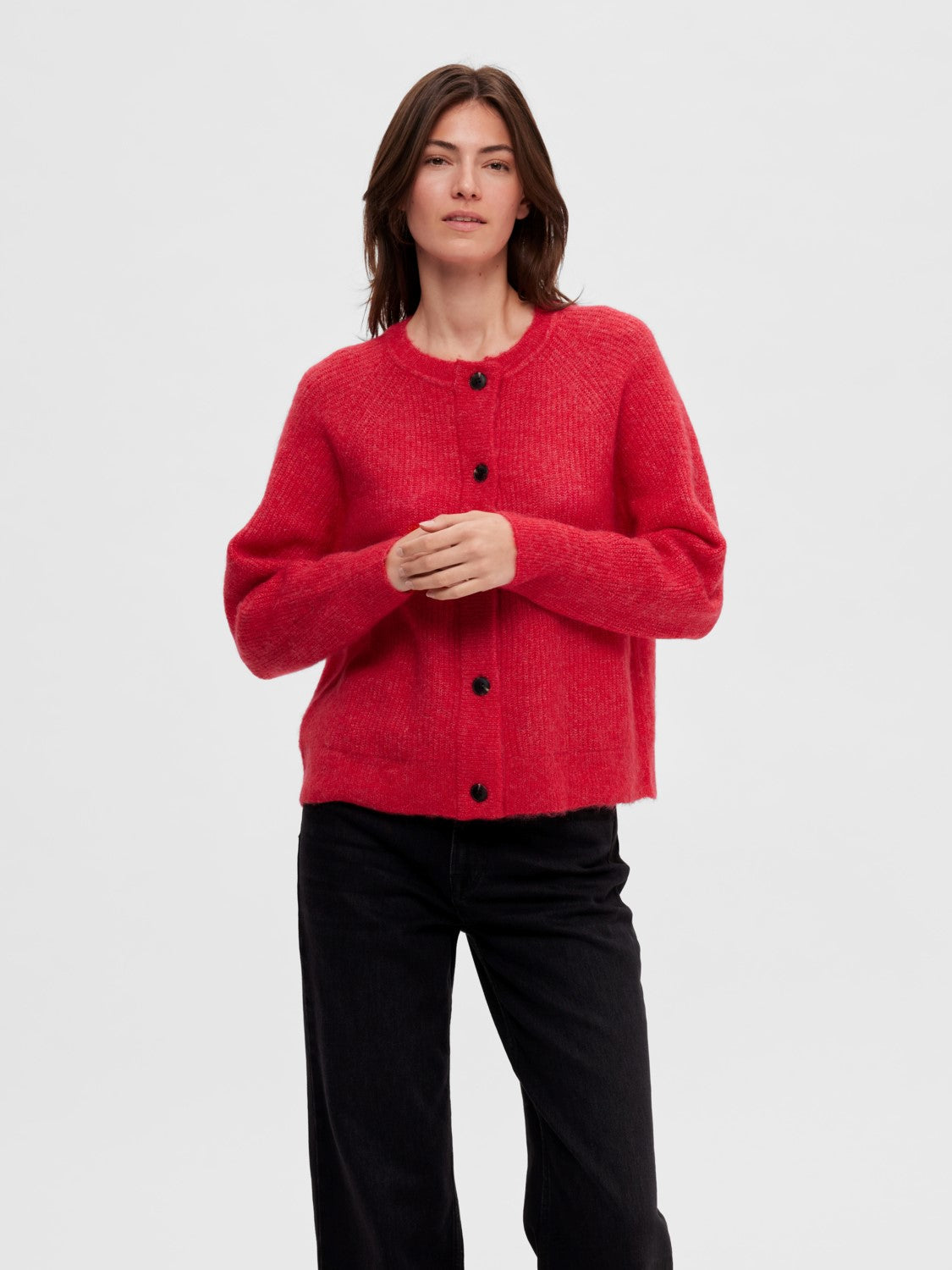 Lulu Ls Knit Short Cardigan - Ski Patrol