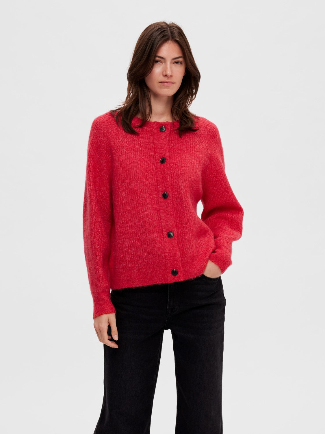 Lulu Ls Knit Short Cardigan - Ski Patrol