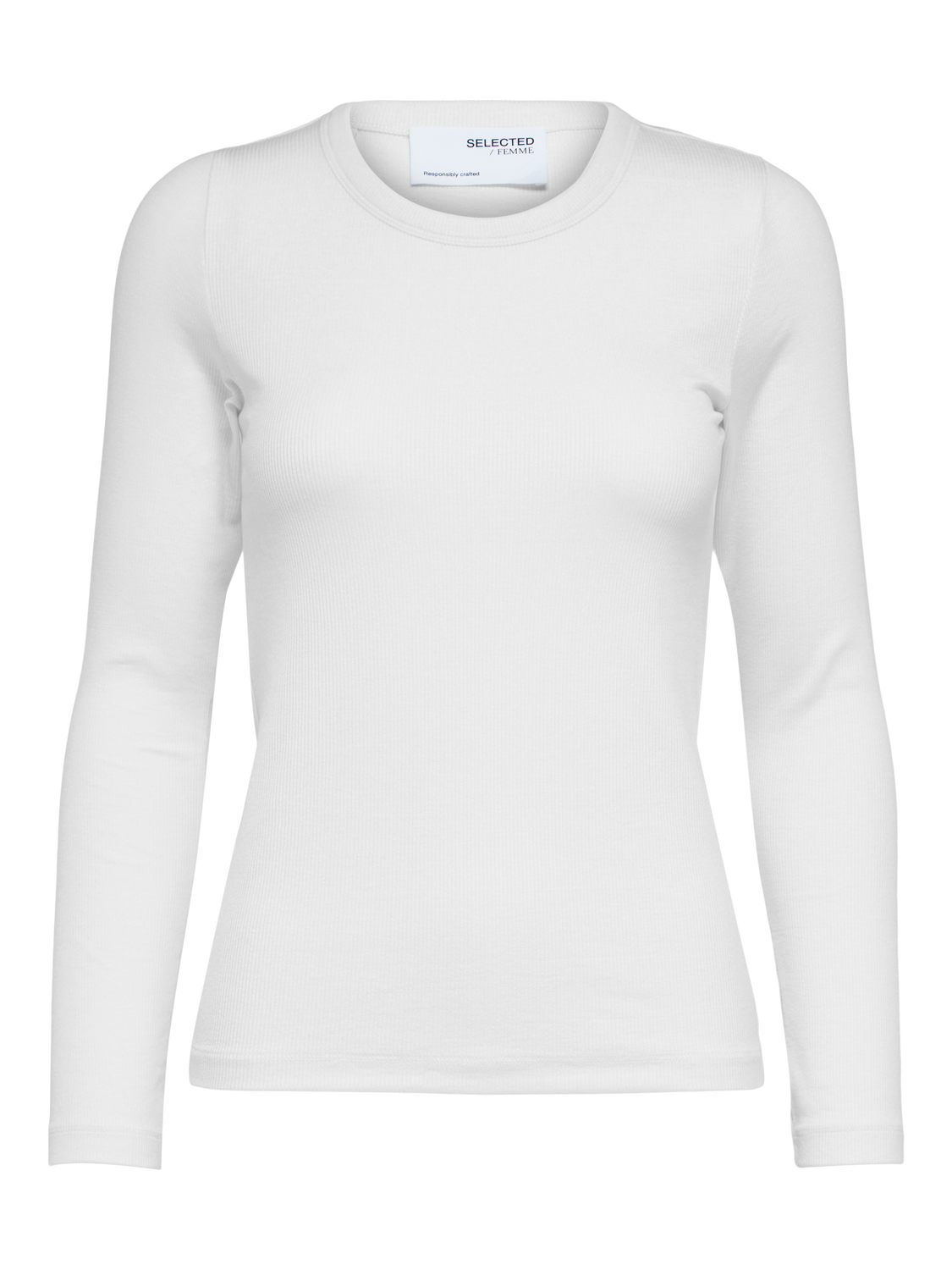 Dianna Ls O-Neck Top - Bright White