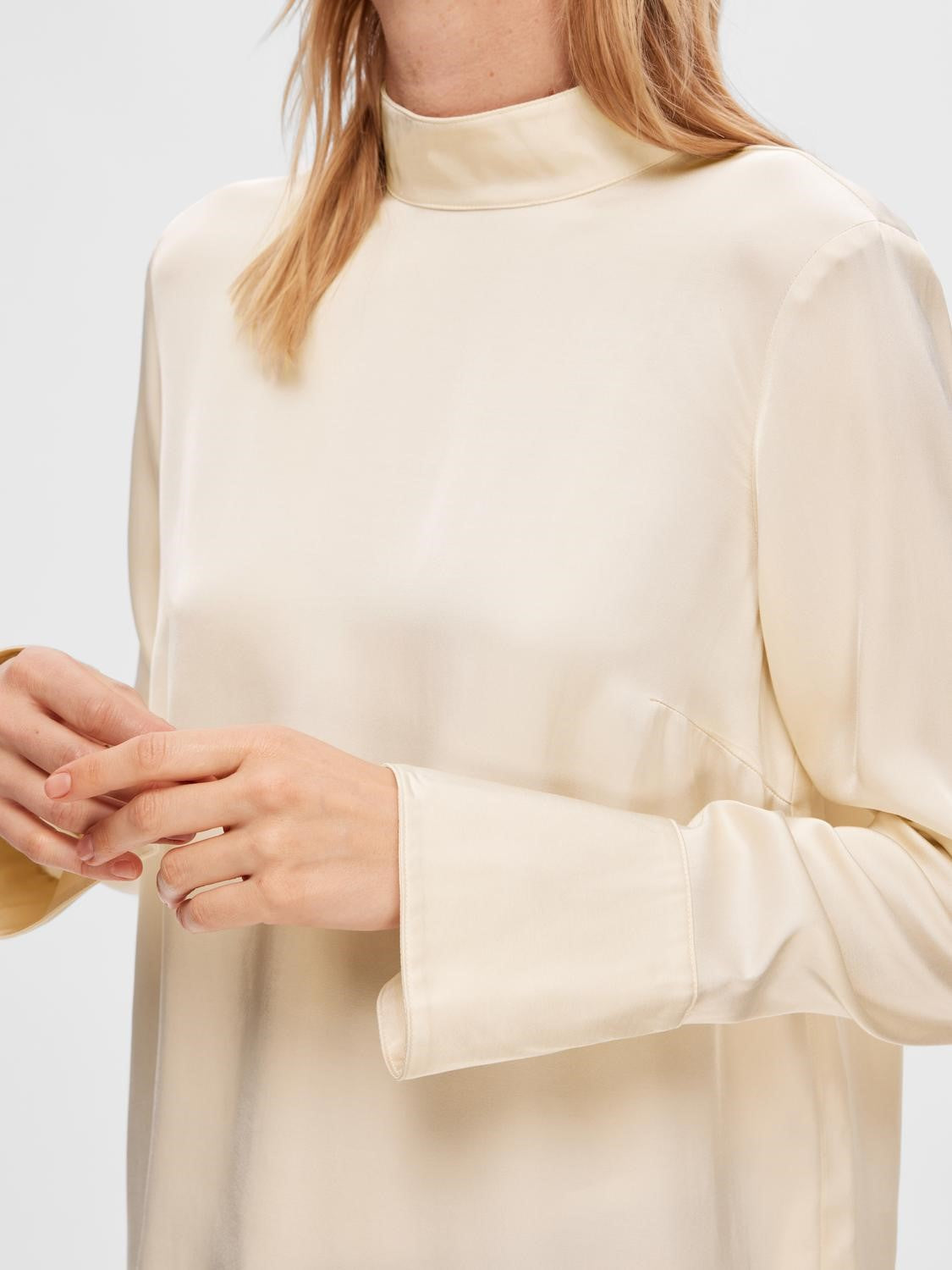 Ivy LS Satin Top B - Birch