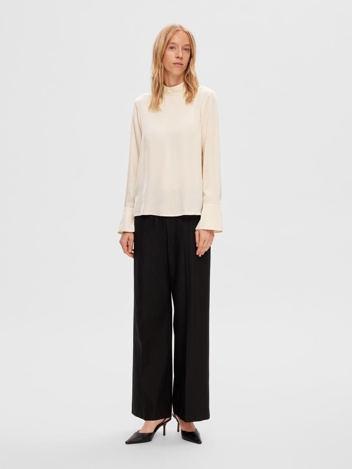Ivy LS Satin Top B - Birch