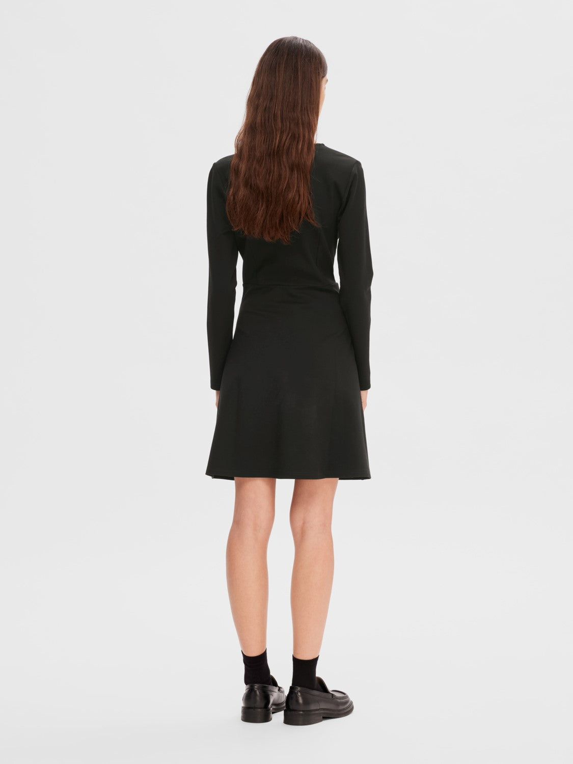 Maxine LS Short Dress - Black