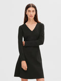 Maxine LS Short Dress - Black