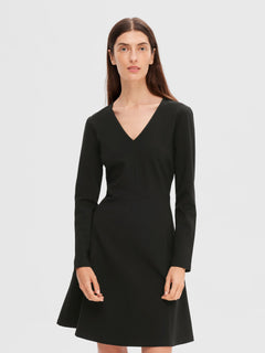 Maxine LS Short Dress - Black