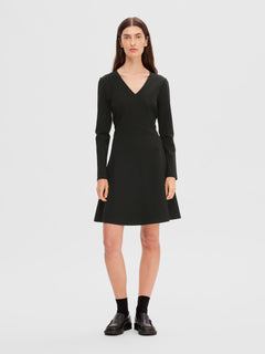 Maxine LS Short Dress - Black