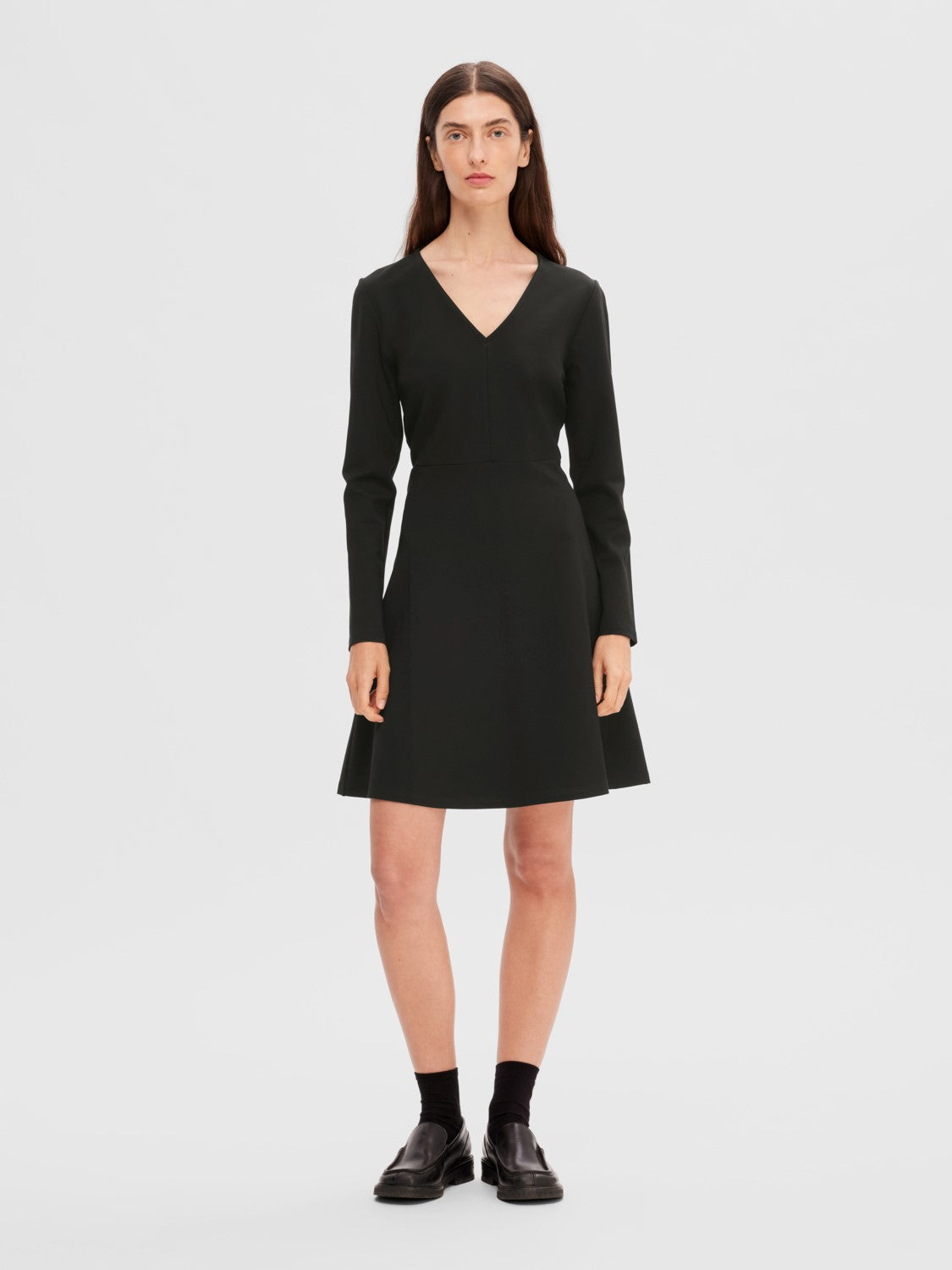 Maxine LS Short Dress - Black