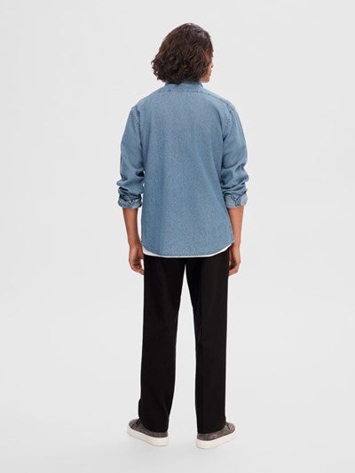 Regrick-Denim-New Shirt Ls W - Medium Blue Denim