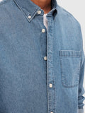 Regrick-Denim-New Shirt Ls W - Medium Blue Denim