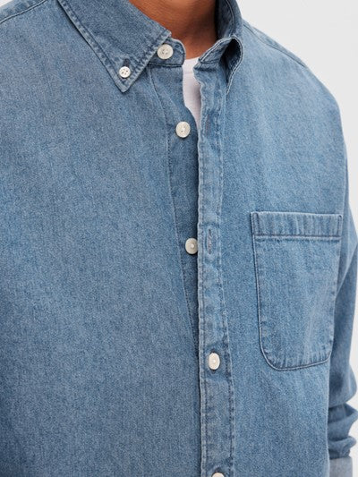 Regrick-Denim-New Shirt Ls W - Medium Blue Denim