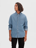 Regrick-Denim-New Shirt Ls W - Medium Blue Denim