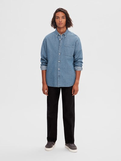 Regrick-Denim-New Shirt Ls W - Medium Blue Denim