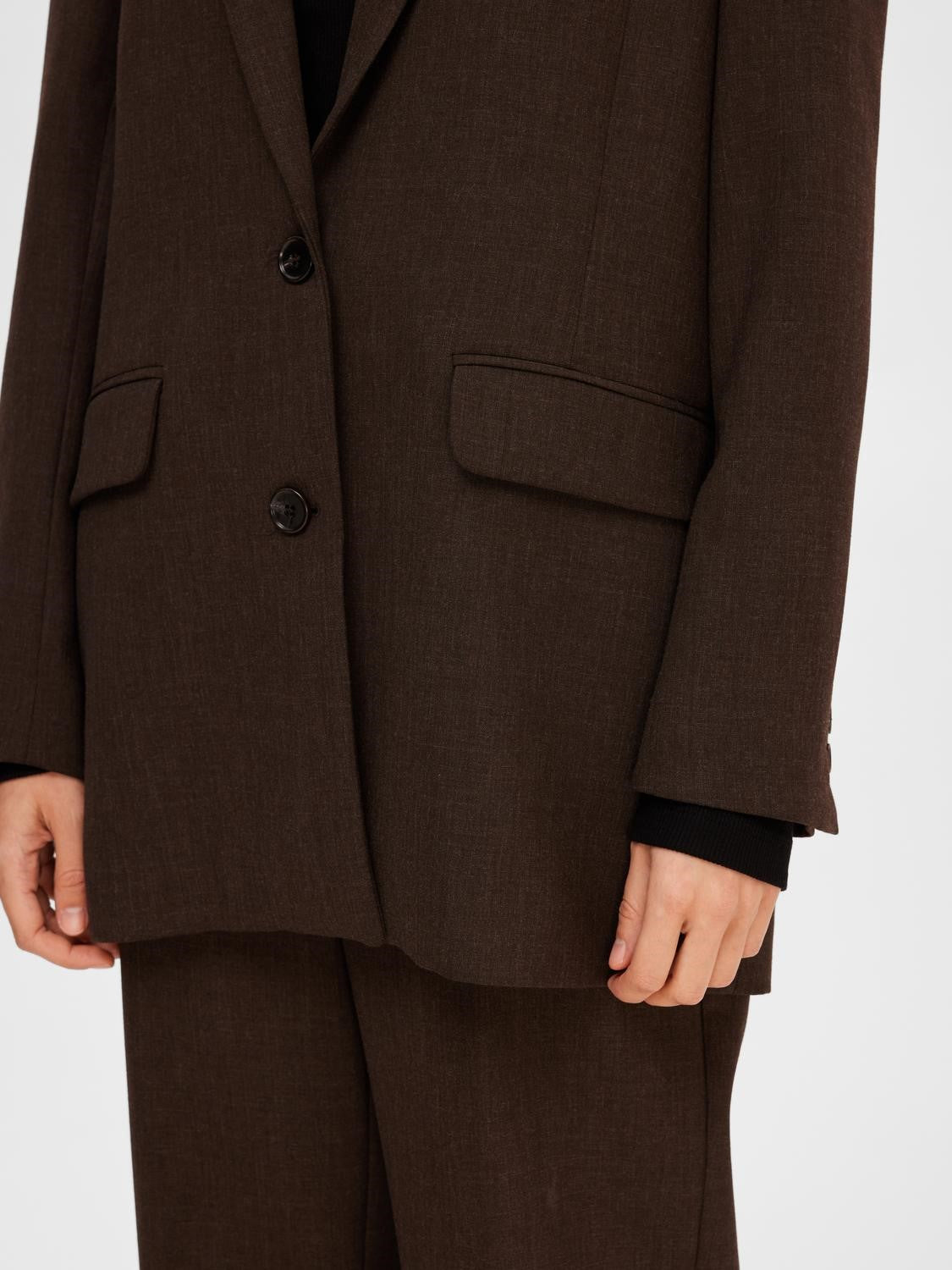 Rita LS Relaxed Blazer - Java Melange