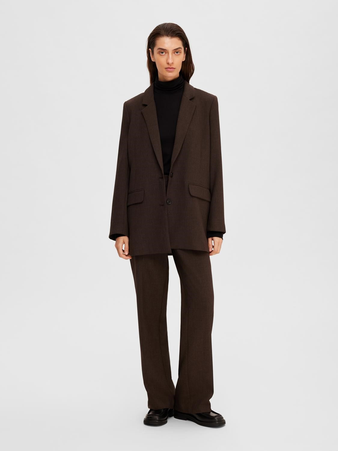 Rita LS Relaxed Blazer - Java Melange
