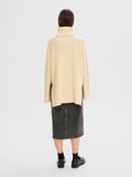 Mary LS Long Knit Roll Neck - Birch
