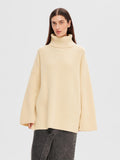 Mary LS Long Knit Roll Neck - Birch