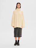 Mary LS Long Knit Roll Neck - Birch