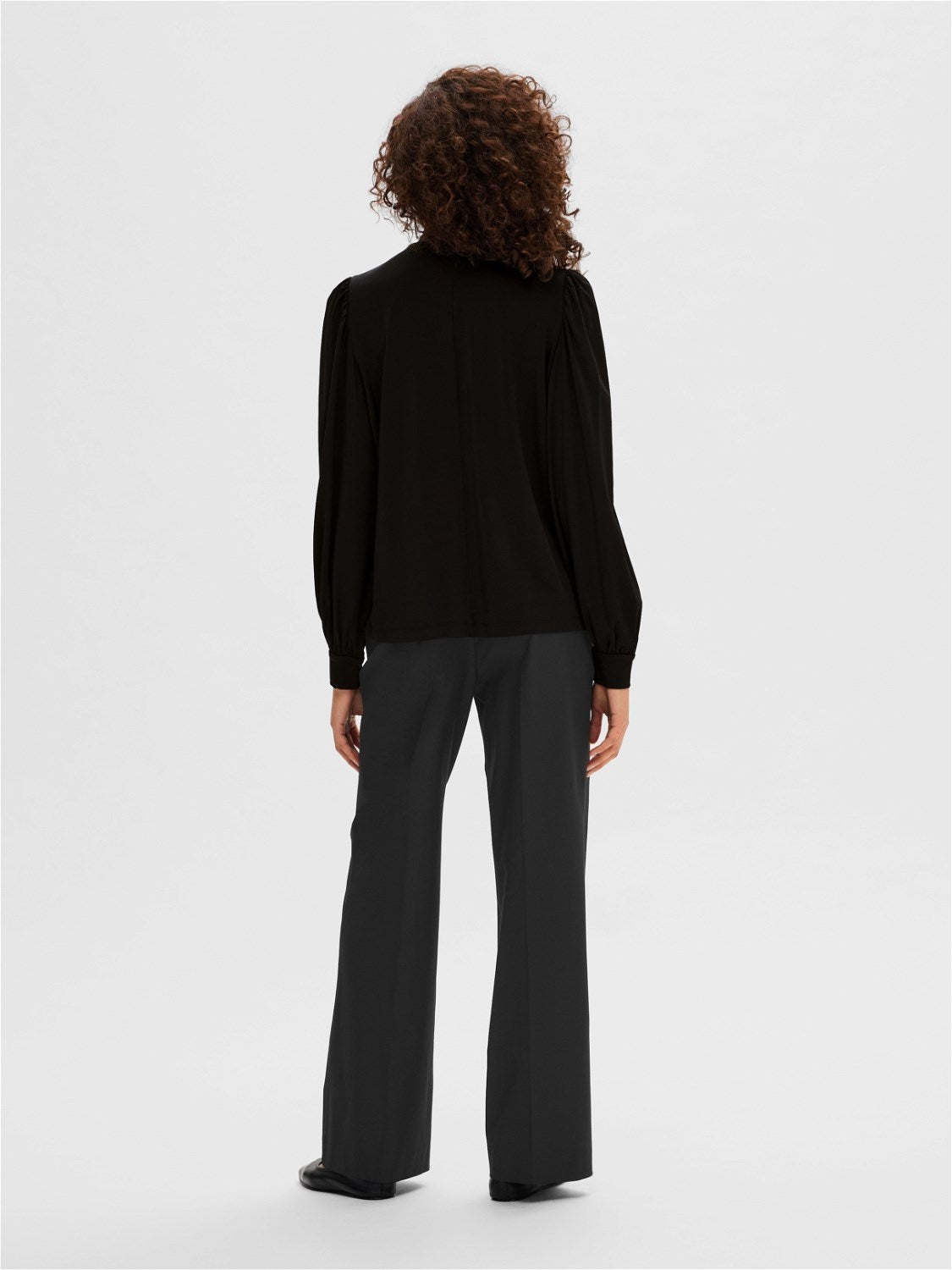 Saya Ls High Neck Top - Black