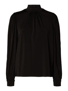 Saya Ls High Neck Top - Black