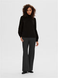 Saya Ls High Neck Top - Black