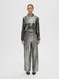 Naline Tinni HW Relaxed Pant - Silver