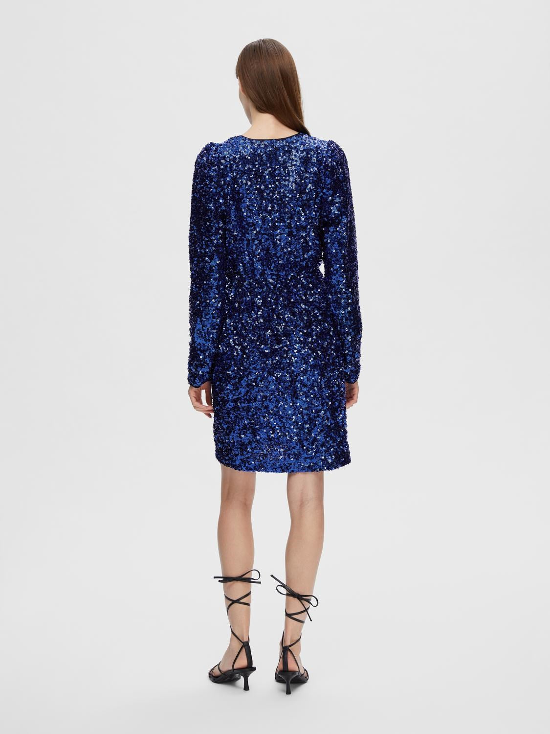 Danna LS Short Sequins Dress - Surf The Web