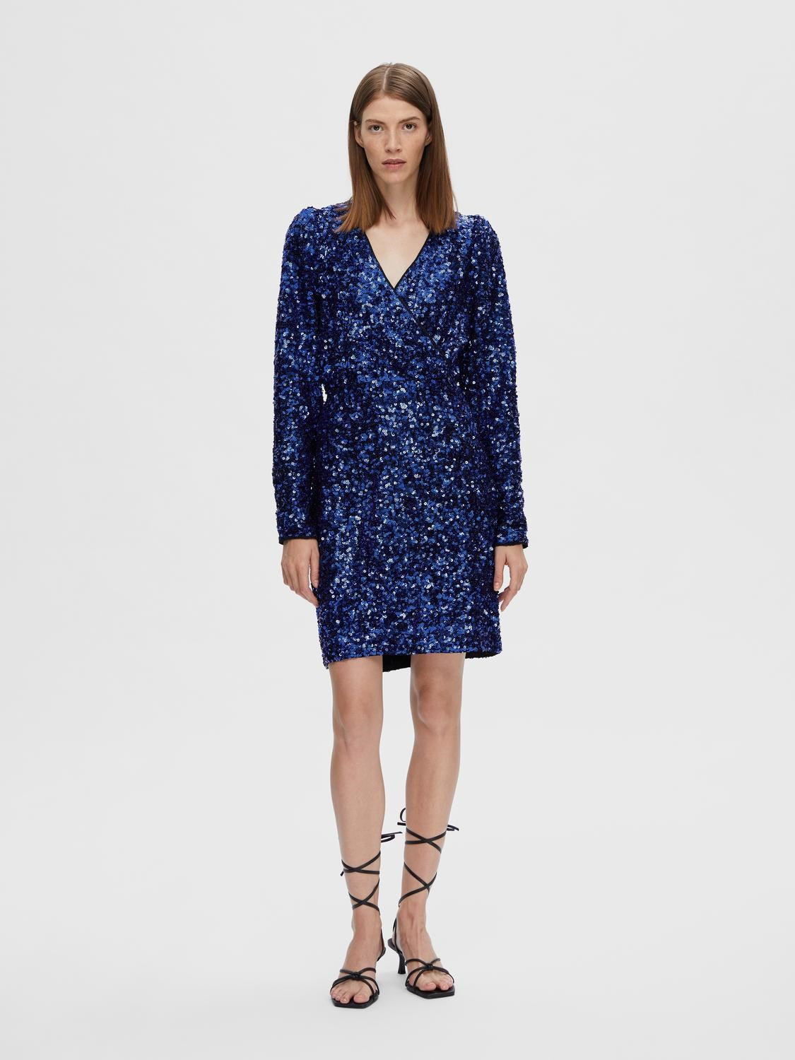 Danna LS Short Sequins Dress - Surf The Web