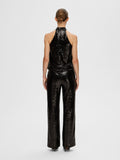Alaia HW Long Sequins Pant - Black