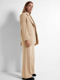 Britt-Eliana HW Wide Pant - Cornstalk Melange