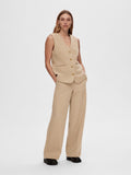 Britt-Eliana HW Wide Pant - Cornstalk Melange