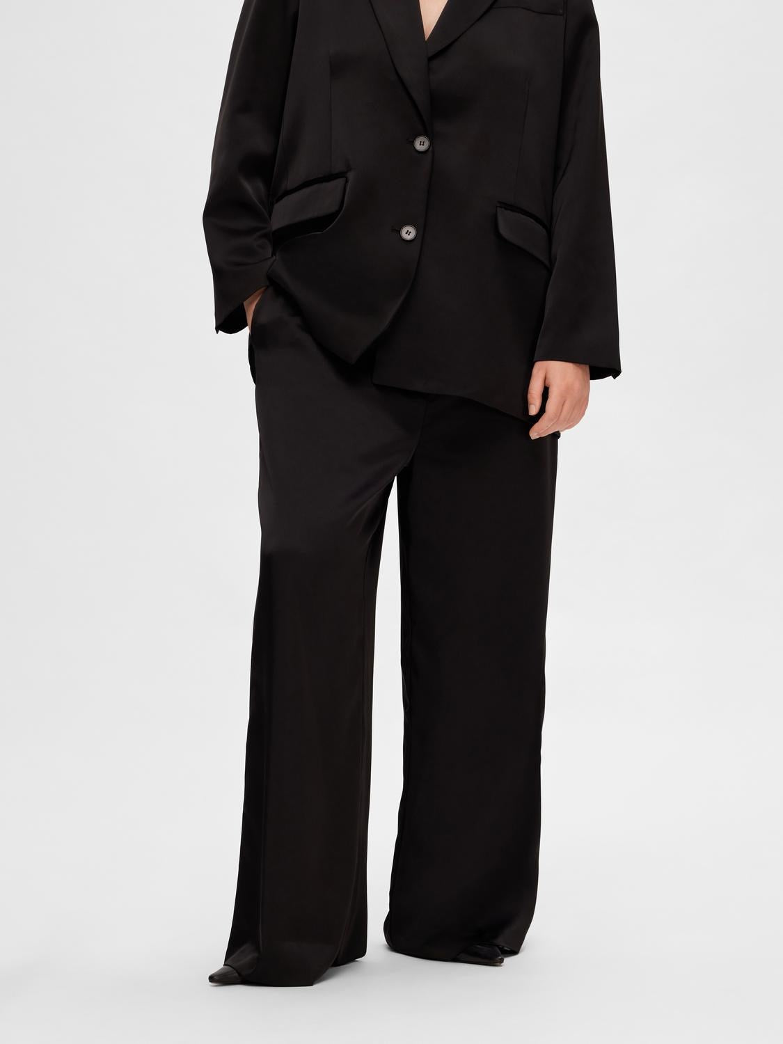 Tasja HW Extra Wide Pant - Black