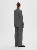 Rita Ls Relaxed Blazer - Dark Grey Melange