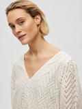 Ellen 2/4 Short Embroidery Dress Camp - Bright White
