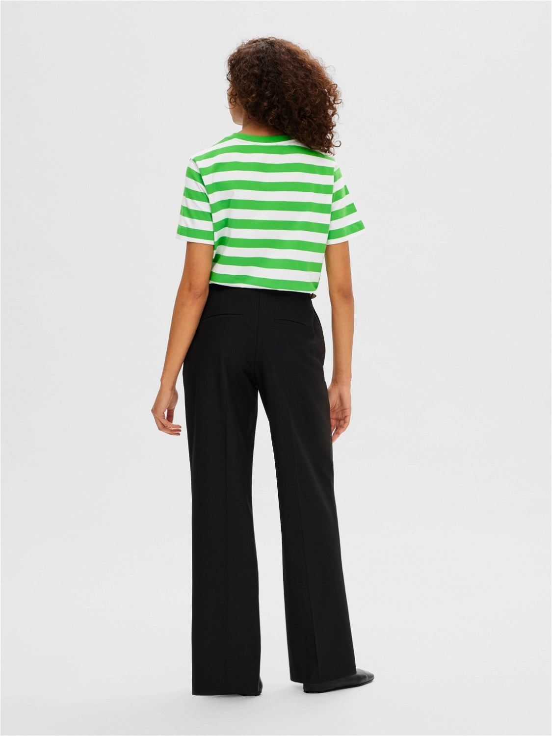 Essential Ss Striped Boxy Tee - Classic Green/Bright White