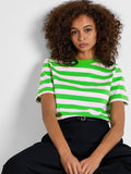 Essential Ss Striped Boxy Tee - Classic Green/Bright White
