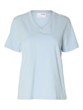 Essential V-Neck T-shirt - Cashmere Blue