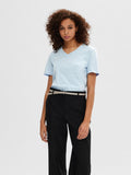 Essential V-Neck T-shirt - Cashmere Blue