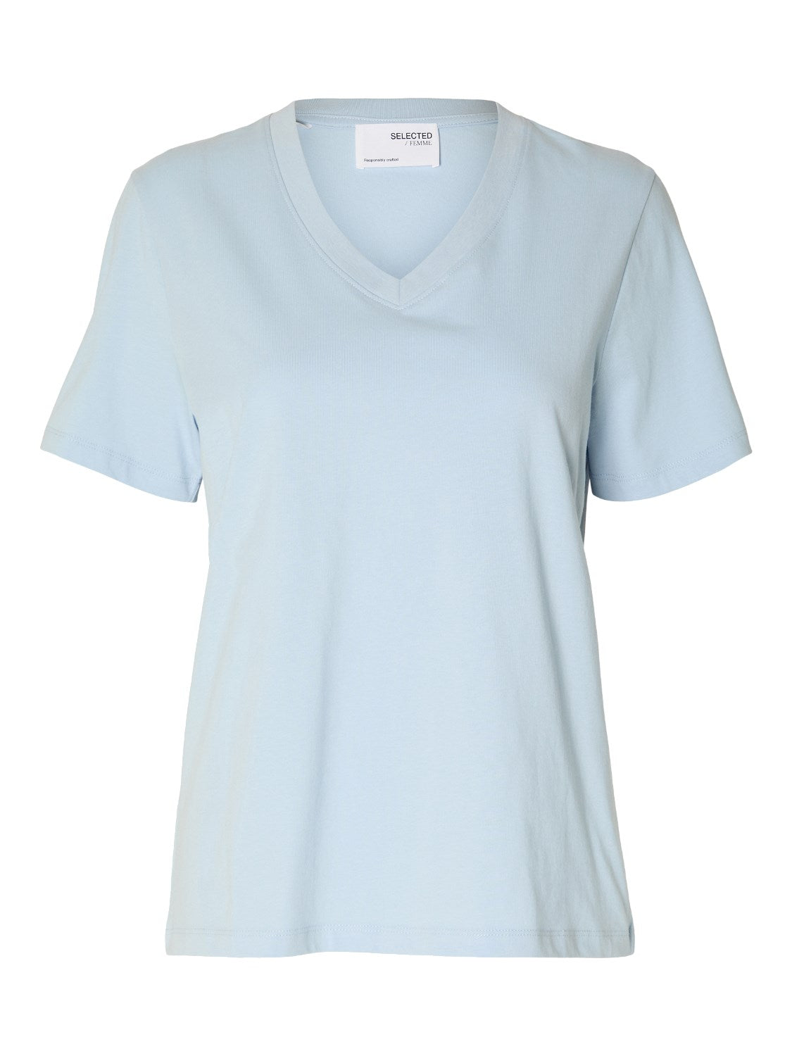 Essential V-Neck T-shirt - Cashmere Blue