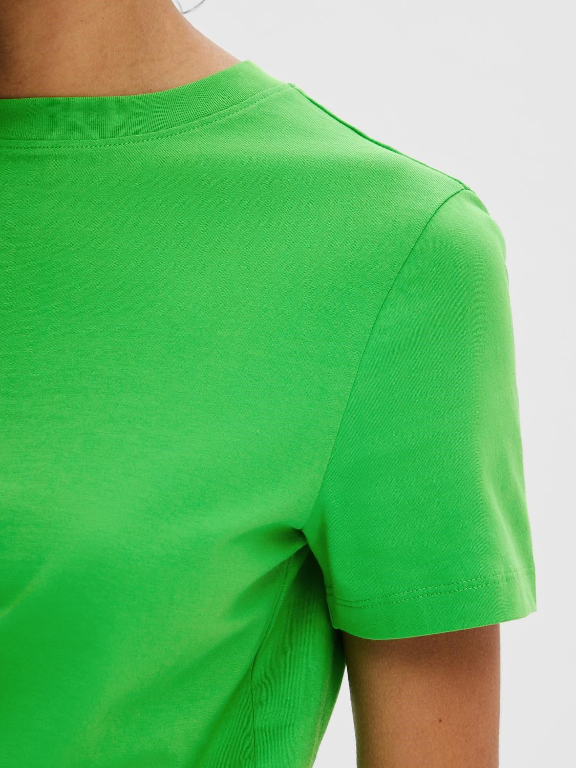Myessential Ss O-Neck Tee - Grön