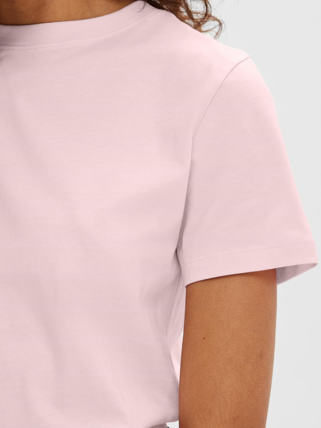Myessential Ss O-Neck T-shirt - Cradle Pink