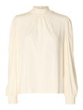 Saya Ls High Neck Top - Snow White