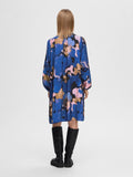 Mariette Ls Aop Short Dress - Dark Sapphire Aop