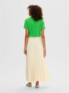 Tina Hw Ankle Plisse Skirt - Birch